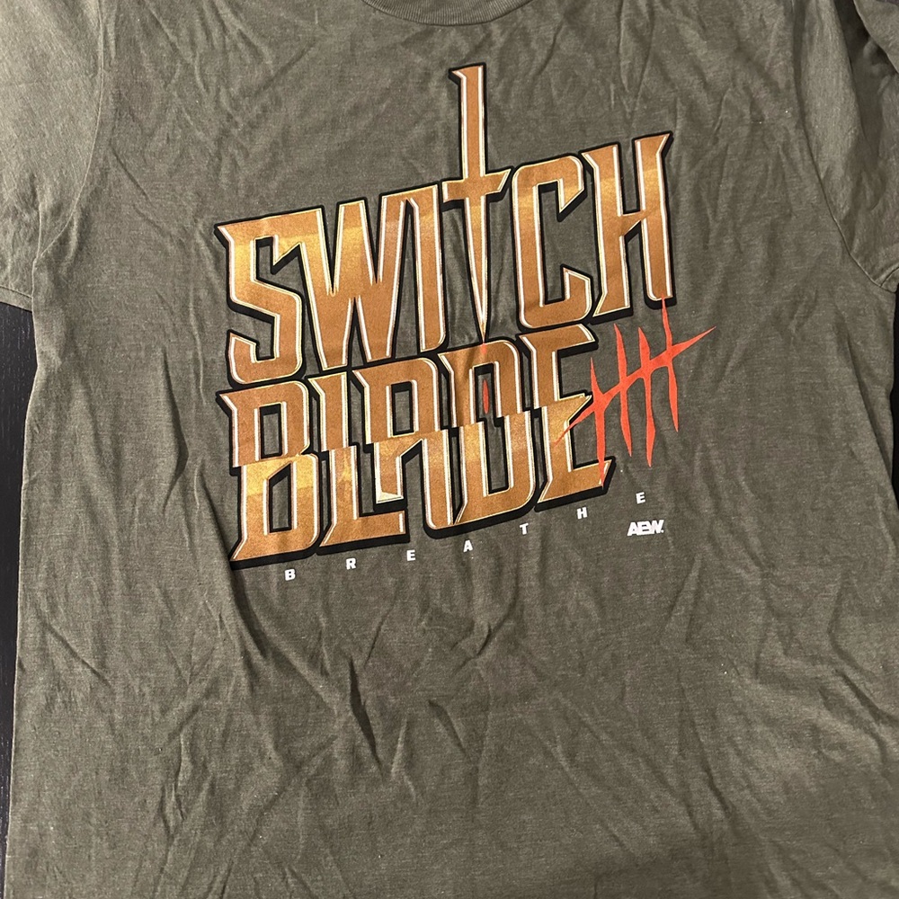 AEW Jay White Switchblade Graphic Men's Shirt Size Large
